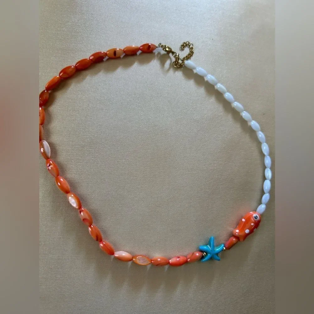 bohemian fish necklace A617